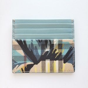 Burberry Flower Check Two-Tone Wallet - Beige